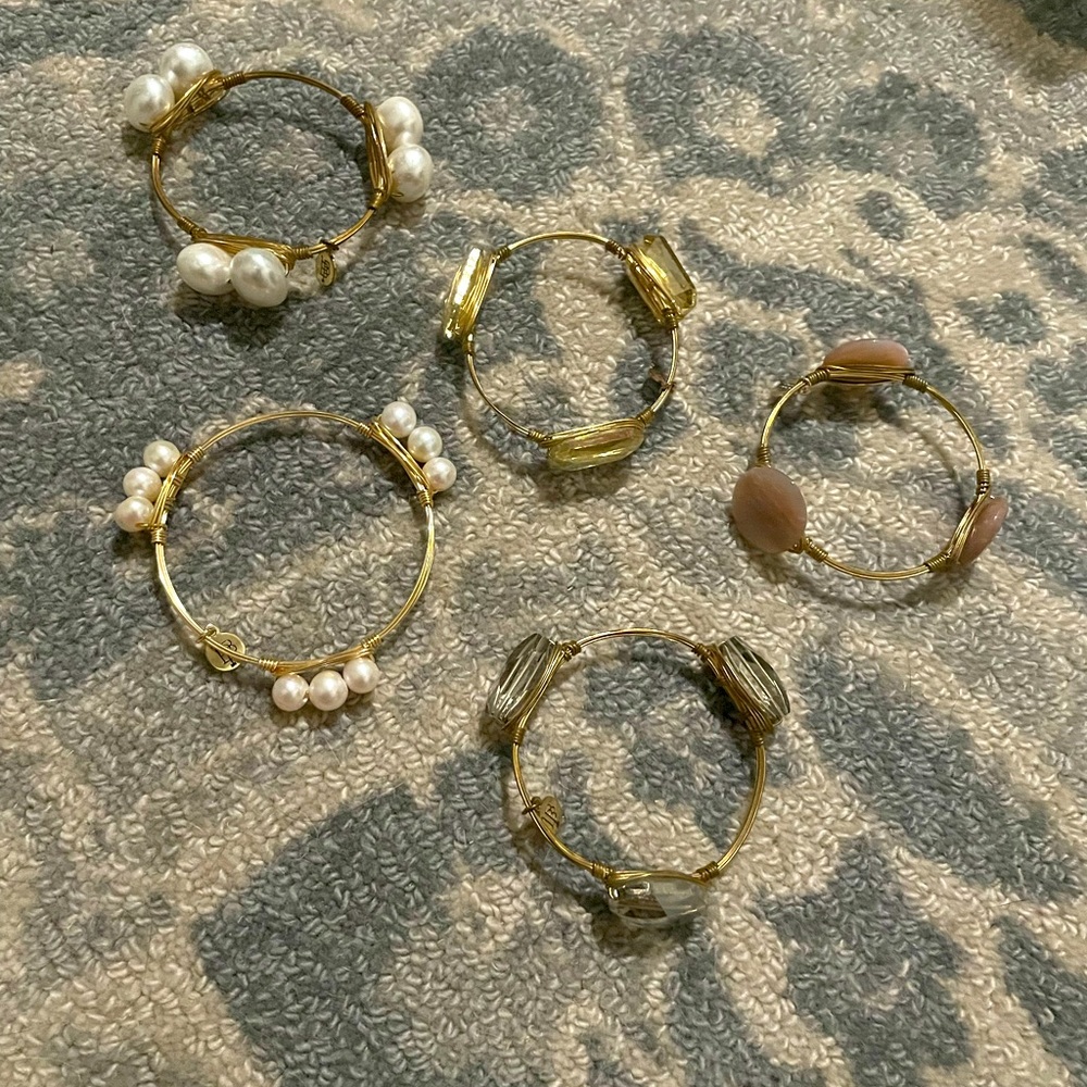 Bourbon and bowties bangle set (5)